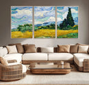 Wheatfield With Cypresses By Van Gogh Painting Wall Art