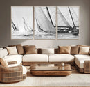 Yacht Sailboat Regatta Canvas Wall Art Canvas Print