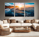 Beach Ocean Sunset on the Sea Wall Art Canvas, Beach Ocean by MyGreatCanvas | Canvas Wall Art Prints | Photo Prints & Wall Decor