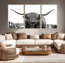 Longhorn Canvas Print, Bighorn Cow Wall Art Canvas Print