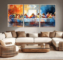 Abstract Watercolor The Last Supper Wall Art
