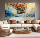 UP-Inspired Floating House with Balloons Canvas Art –