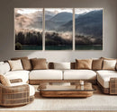 Foggy Mountain Canvas Print Forest Wall Art