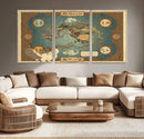 Avatar Wall Art: The Last Airbender Vintage Map - Wall Art