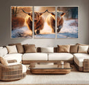 Scottish Highland Cow Horn Farm Wall Art Canvas Print