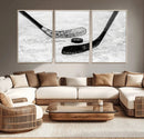 Winter Ice Hockey Sport Canvas Wall Art Print - Hockey Wall by MyGreatCanvas | Canvas Wall Art Prints | Photo Prints & Wall Decor
