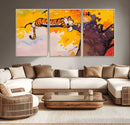 Calvin and Hobbes Tree Scene Canvas Print | 3 Panel Large by MyGreatCanvas | Canvas Wall Art Prints | Photo Prints & Wall Decor