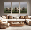 Flock of Sheep in a Mystical Fog – Pastoral Wall Art Canvas by MyGreatCanvas | Canvas Wall Art Prints | Photo Prints & Wall Decor