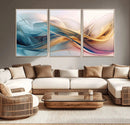 Abstract Flowing Colors Wall Art Canvas Print