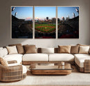 PNC Park Evening Game Triple Canvas Wall Art - Pittsburgh