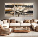 Lotus Flower Wall Art – Framed Abstract Floral Canvas by MyGreatCanvas | Canvas Wall Art Prints | Photo Prints & Wall Decor