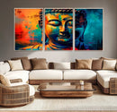 Colorful Buddha Wall Art – Framed Abstract Portrait Canvas by MyGreatCanvas | Canvas Wall Art Prints | Photo Prints & Wall Decor