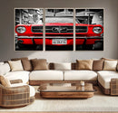 Red Mustang Car Wall Art – Framed Classic Vehicle Canvas by MyGreatCanvas | Canvas Wall Art Prints | Photo Prints & Wall Decor