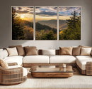 Sunrise Over the Smoky Mountains Canvas Wall Art –