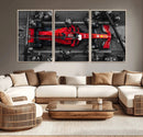 Ferrari Pit Stop Canvas Wall Art – Precision and Speed