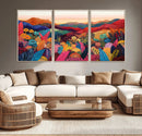 YAYOI KUSAMA Abstract Print - Landscape Canvas Wall Art