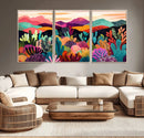 Abstract Kusama Print - Landscape Canvas Wall Art Print -