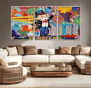 Pop Art Monopoly Man Canvas Wall Art Print - Bold and