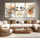 Abstract Watercolor Chickadee Bird Canvas Wall Art Print - by MyGreatCanvas | Canvas Wall Art Prints | Photo Prints & Wall Decor