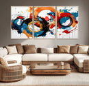 Abstract Wall Art, Rings Wall Art Canvas Print