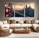 Harry Castle Wall Art Canvas Print, Wizard School Wall Art