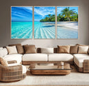 Tropical Beach Wall Art Canvas Print - Serene Ocean