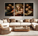 Religious Canvas Wall Art Print - Madonna and Child with