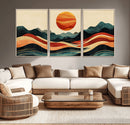 Mountain Triptych Wall Art Canvas Print – Western Nature