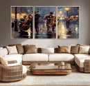 Afro Abstract Jazz Music Wall Art Canvas Print – Colorful