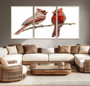 Cardinal Canvas Wall Art - Male and Female Cardinal Print -