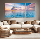 Ocean Sunset Canvas Wall Art Print – Tranquil Seascape
