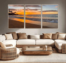 Sunset Wall Art Print - Stunning Beach Sunset Canvas Artwork