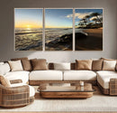 Tropical Beach Wall Art - Stunning Ocean Sunset Canvas Print