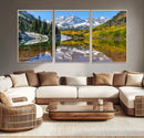 Maroon Bells Wall Art – Framed Snowy Mountain Canvas by MyGreatCanvas | Canvas Wall Art Prints | Photo Prints & Wall Decor