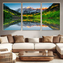 Majestic Snow-Capped Peaks Wall Art Canvas Print, Vibrant by MyGreatCanvas | Canvas Wall Art Prints | Photo Prints & Wall Decor