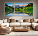 Maroon Bells Lake Wall Art Canvas Print – Framed Majestic