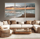 Ocean Sunset Wall Art Canvas Print – Framed Beach Waves