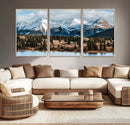 Grand Teton Park Wall Art Canvas Print – Framed Alpine Lake