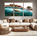 Sea Turtle Wall Art Canvas Print – Framed Ocean Life