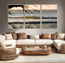 Sunset Surf Wall Art Canvas Print – Framed Golden Hour Waves