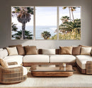 Coastal Palm Trees Wall Art Canvas Print – Framed Ocean