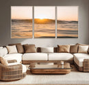 Calm Water Wall Art – Framed Sunset Waves Canvas Artwork, by MyGreatCanvas | Canvas Wall Art Prints | Photo Prints & Wall Decor