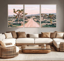 Joshua Tree Wall Art Canvas Print – Framed Desert Road Scene by MyGreatCanvas | Canvas Wall Art Prints | Photo Prints & Wall Decor