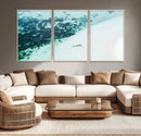 Minimal Beach Wall Art – Framed Ocean Swimming Canvas by MyGreatCanvas | Canvas Wall Art Prints | Photo Prints & Wall Decor