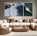 Ocean Wave Wall Art – Aerial Coastal View Canvas Artwork, by MyGreatCanvas | Canvas Wall Art Prints | Photo Prints & Wall Decor