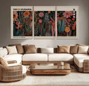 Modern Japanese Wall Art Canvas Print – Framed Abstract