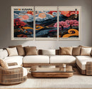 Modern Japanese Wall Art Canvas Print – Framed Contemporary