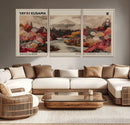Modern Japanese Wall Art Canvas Print – Framed Abstract