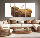 Highland Cow Wall Art Canvas Print – Framed Farmhouse Rustic by MyGreatCanvas | Canvas Wall Art Prints | Photo Prints & Wall Decor