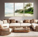 Relaxing Beach Wall Art Canvas Print – Framed Ocean View